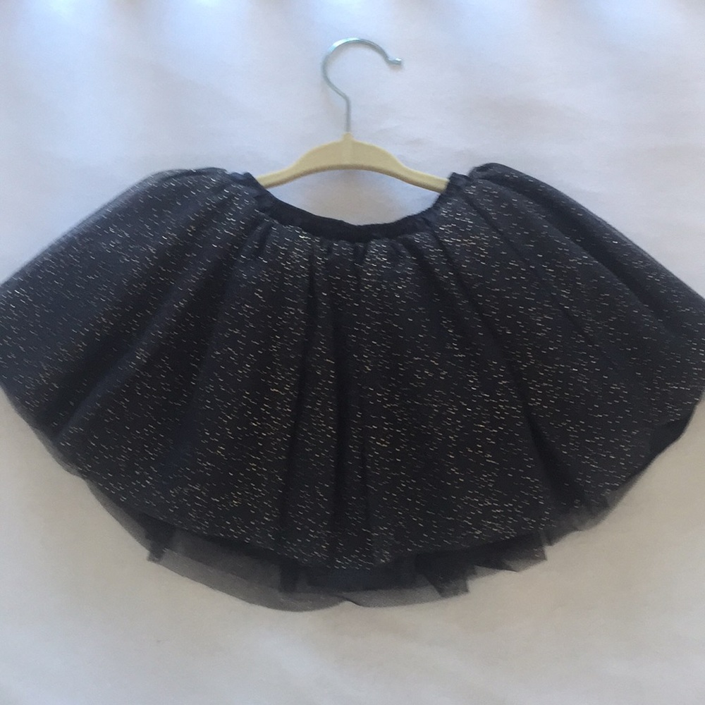 Old navy grey and gold sparkle tulle skirt